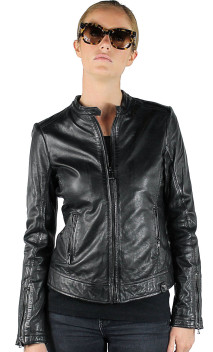 Liang Blouson Cuir Rose Garden