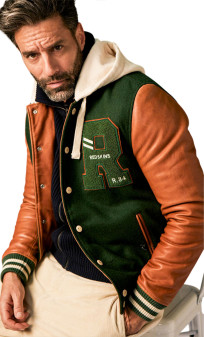 Blouson Cuir Homme Teddy Redskins Cambridge School
