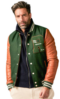 Blouson Cuir Homme Teddy Redskins Cambridge School