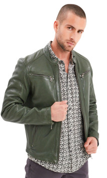 GAFINO - Blouson cuir motard homme DAYTONA