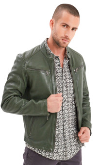 GAFINO - Blouson cuir motard homme DAYTONA