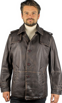 Luzege Veste Cuir Homme Giorgio