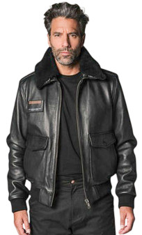 Airborn Blouson Cuir Homme Aviateur  Patrouille De France