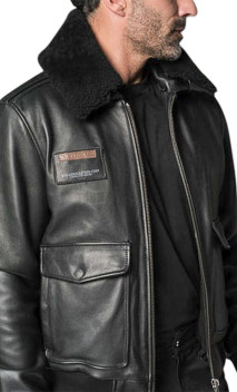 Airborn Blouson Cuir Homme Aviateur  Patrouille De France