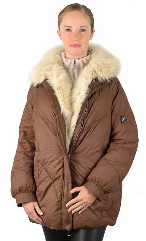 Ivory Doudoune Courte Femme Levinsky