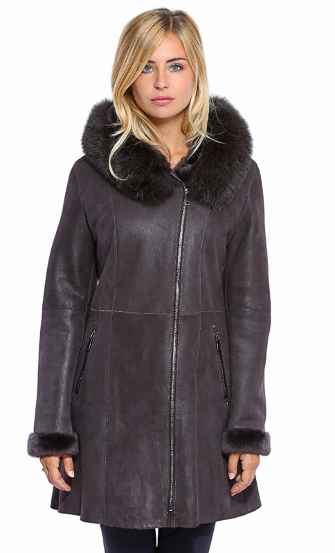 Napoli Manteau Peau Lainée L'Univers Du Luxe