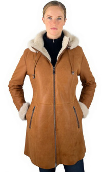 Almeria Manteau Peau Lainée L'Univers Du Luxe