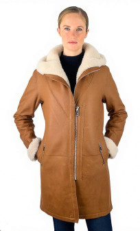 Piemonte Manteau 3/4 Peau Lainée Levinsky