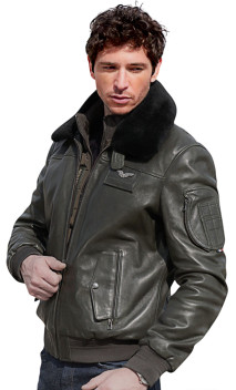 Rafal Ycon Blouson Cuir Homme Aviateur  Patrouille De France
