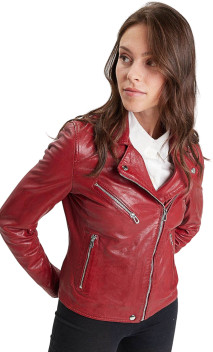 Olympe Rose Garden Perfecto Cuir Femme