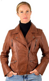 Camelia Perfecto cuir femme Black lines