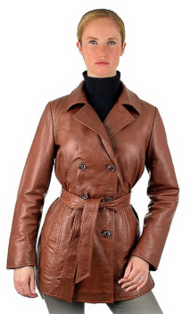 Emma Trench Cuir Black Lines