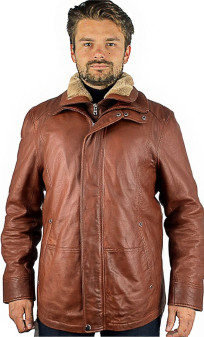 Renaud Veste Cuir Homme Black Lines