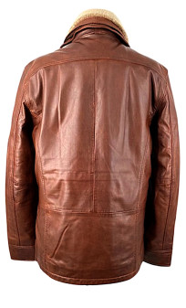 Renaud Veste Cuir Homme Black Lines