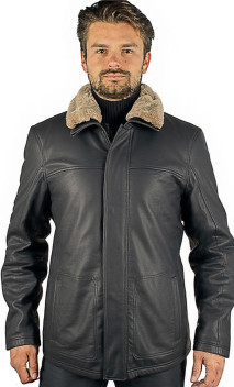 Abdel Veste Cuir Homme Black Lines