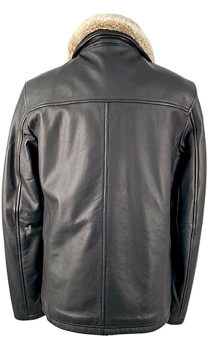 Abdel Veste Cuir Homme Black Lines