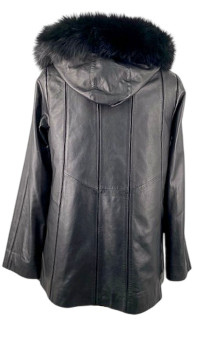 Leucojum Veste Cuir Femme Giorgio