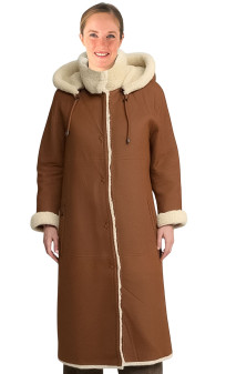Giorgiana Manteau Long Réversible Femme Agneau Levinsky