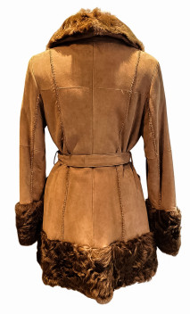 Melodi Manteau Lapin Retourné Femme