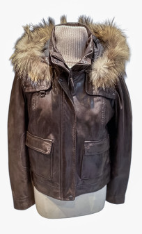 Sateli Blouson Cuir Femme Oakwood