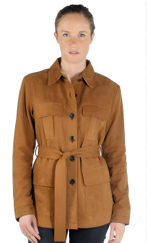 Adige Veste Saharienne Chèvre Velours Giorgio