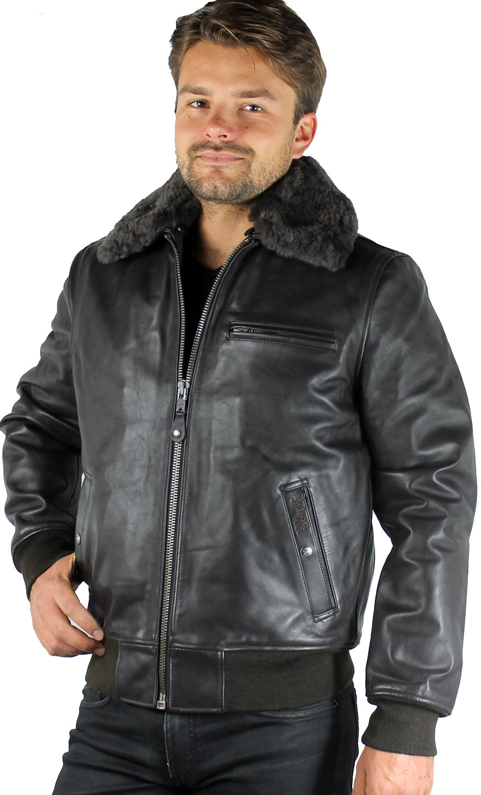 blouson schott aviateur homme
