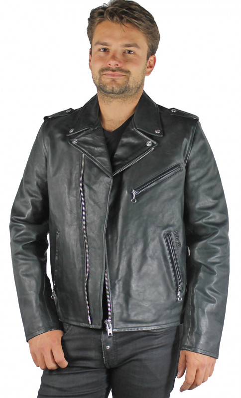 Veste En Cuir Vintage REDSKINS Style Perfecto - Taille XL, Couleur Marron, Très Bon état Occasion Pour Homme