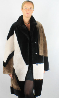 Manteau Peau Lainée Femme Reversible Tricia