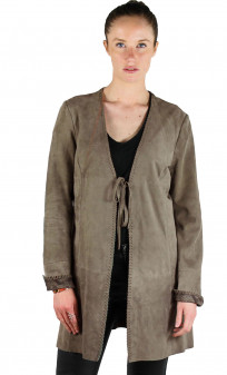 Veste Longue Chévre Velours Paulene Stella