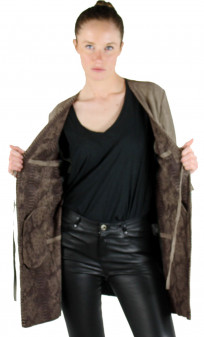 Veste Longue Chévre Velours Paulene Stella