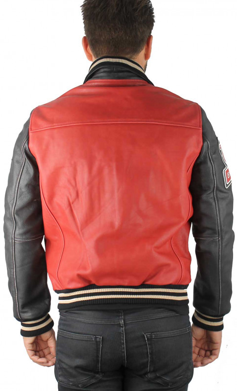 Veste Cuir Vintage REDSKINS - Style Perfecto - Taille XL - Occasion Très Bon état