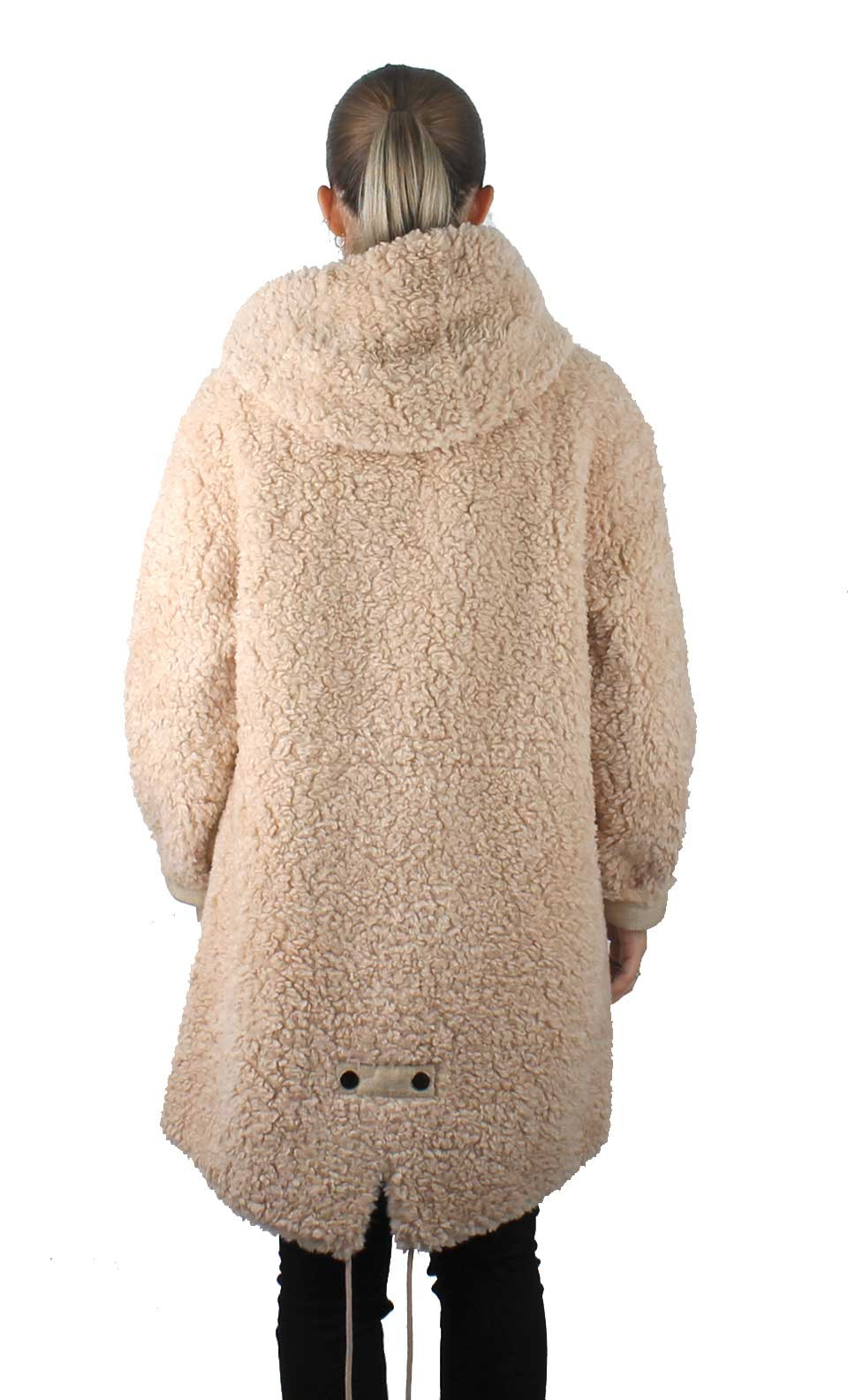 manteau bouclette femme capuche