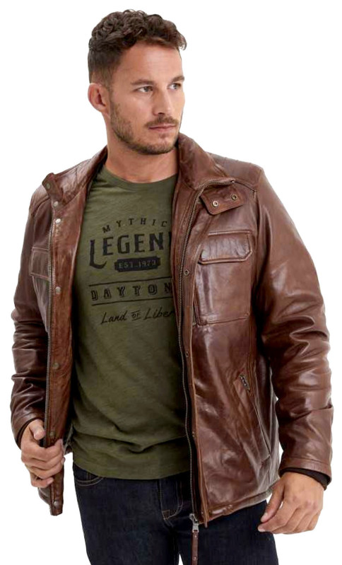 Capuche Homme Blouson Homme Daytona Veste Cuir Crowell